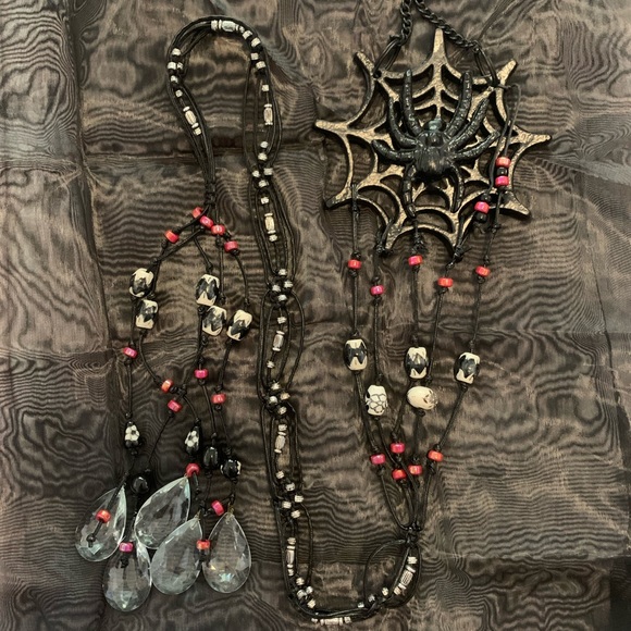 4.5ft. Spider Beaded Sun Catcher Door Curtain Hanger w Vintage Italian Crystal - Picture 6 of 12